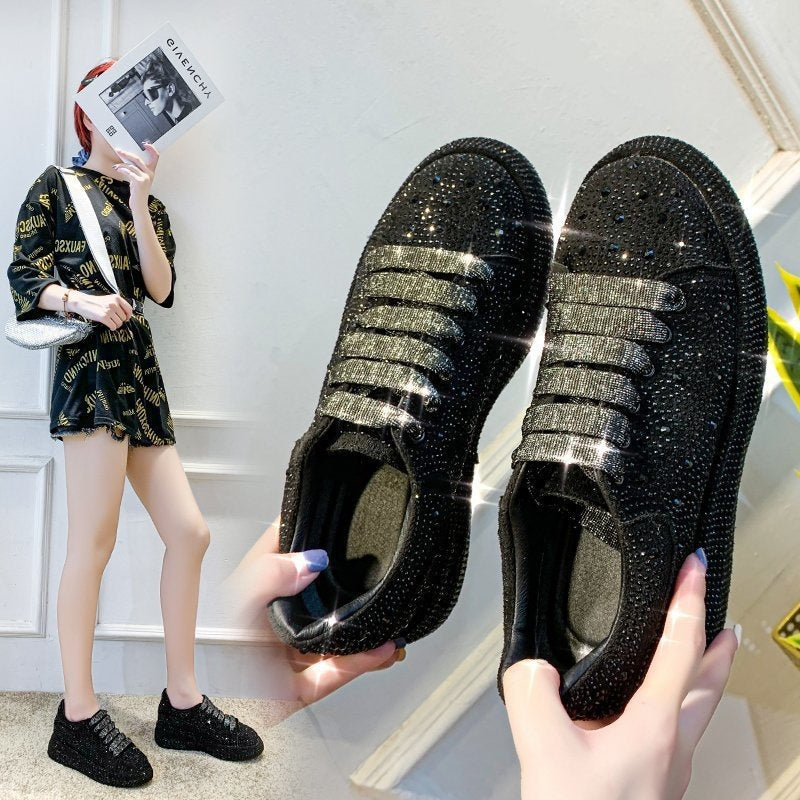 Damen Strass Verzierter Sneaker EB