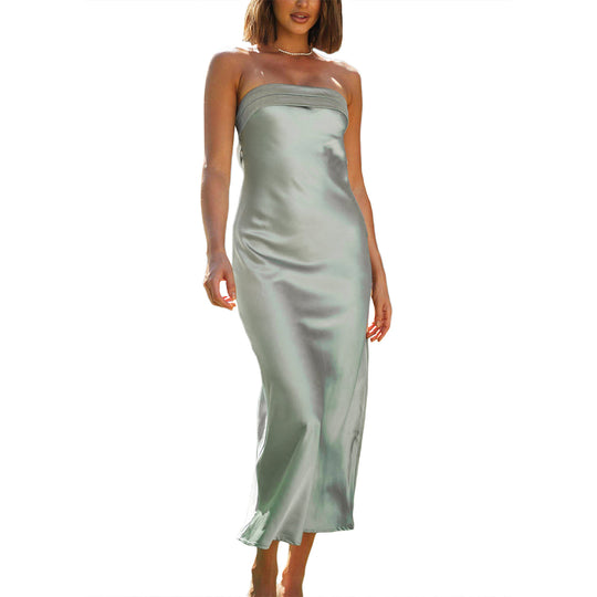 Damen Langschaftkleid aus edlem Satin EB