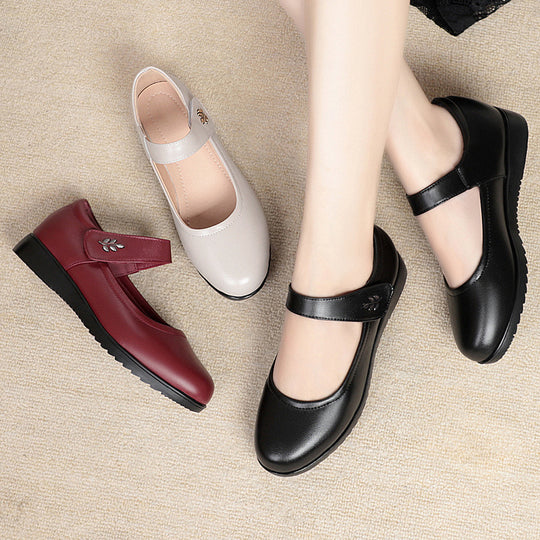 Damen Mary Jane Schuhe mit verstellbarem Riemen und flexiblem Fußbett EB