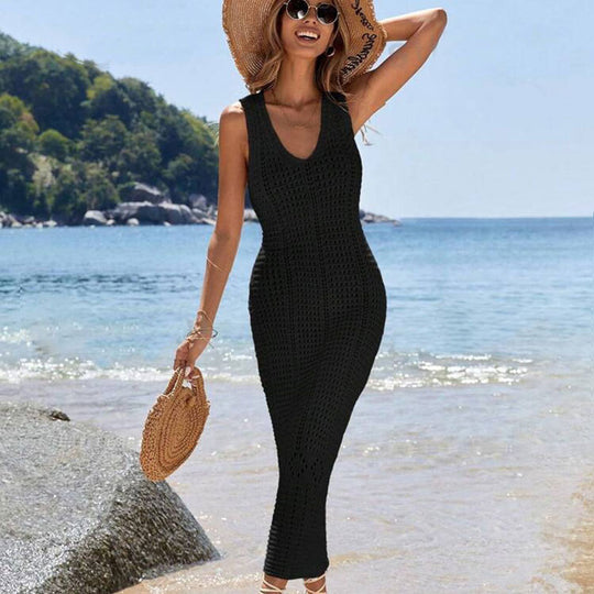 Damen modisches Häkel-Strandkleid EB