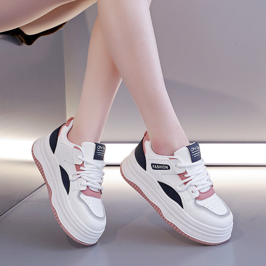 Damen Sportliche Chunky Sneakers mit luftdurchlässigem Obermaterial und stoßdämpfendem Design EB