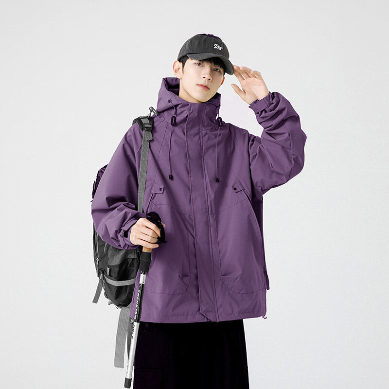 Herren Leichte Funktionsjacke mit hohem Kragen und praktischen Taschen EB