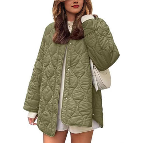 Damen Lässige Steppjacke mit praktischen Taschen und lässigem Schnitt EB