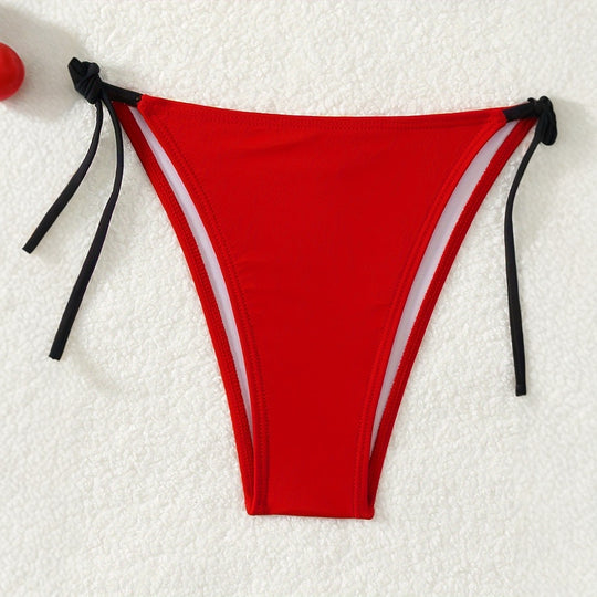 Damen Triangel-Bikini-Set mit modernen Bindebändern EB