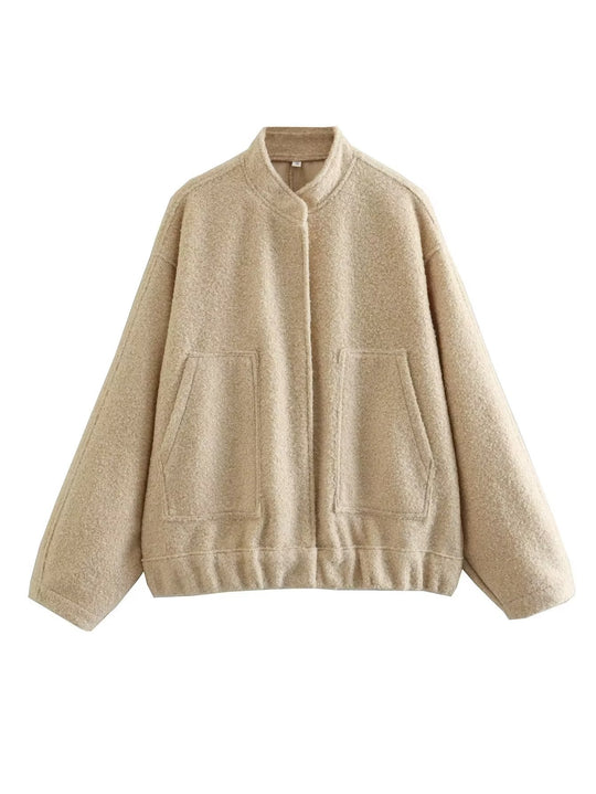 Damen elegante Oversized-Jacke EB