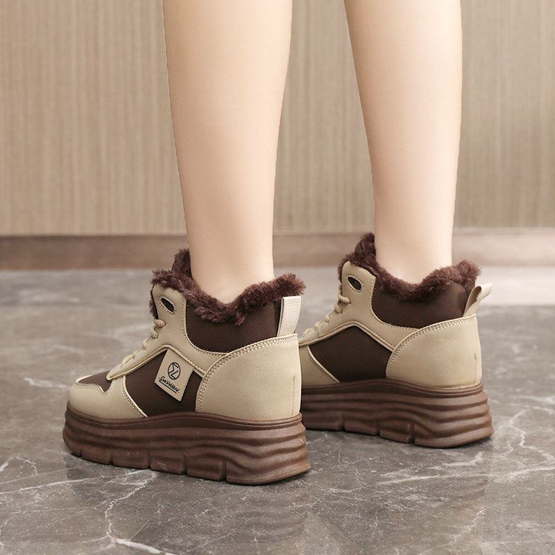 Damen Winterliche Hochstiefel mit kuscheligem Innenfutter EB