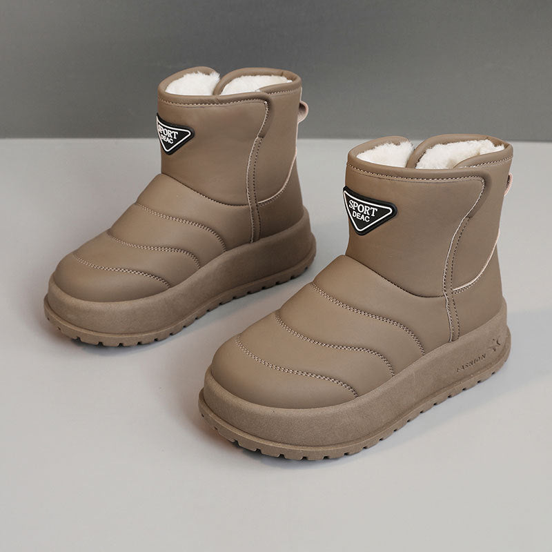 Damen warme Winterstiefel mit kuscheligem Innenfutter und robustem Profil EB