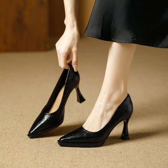 Damen elegante Spangenpumps mit modischem Blockabsatz EB
