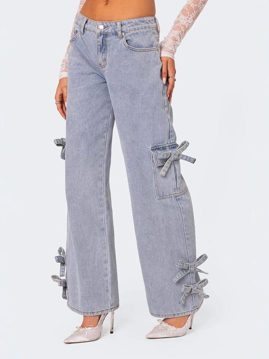 Damen Trendige Spitzenbluse mit langen Ärmeln und dekorativen Details EB