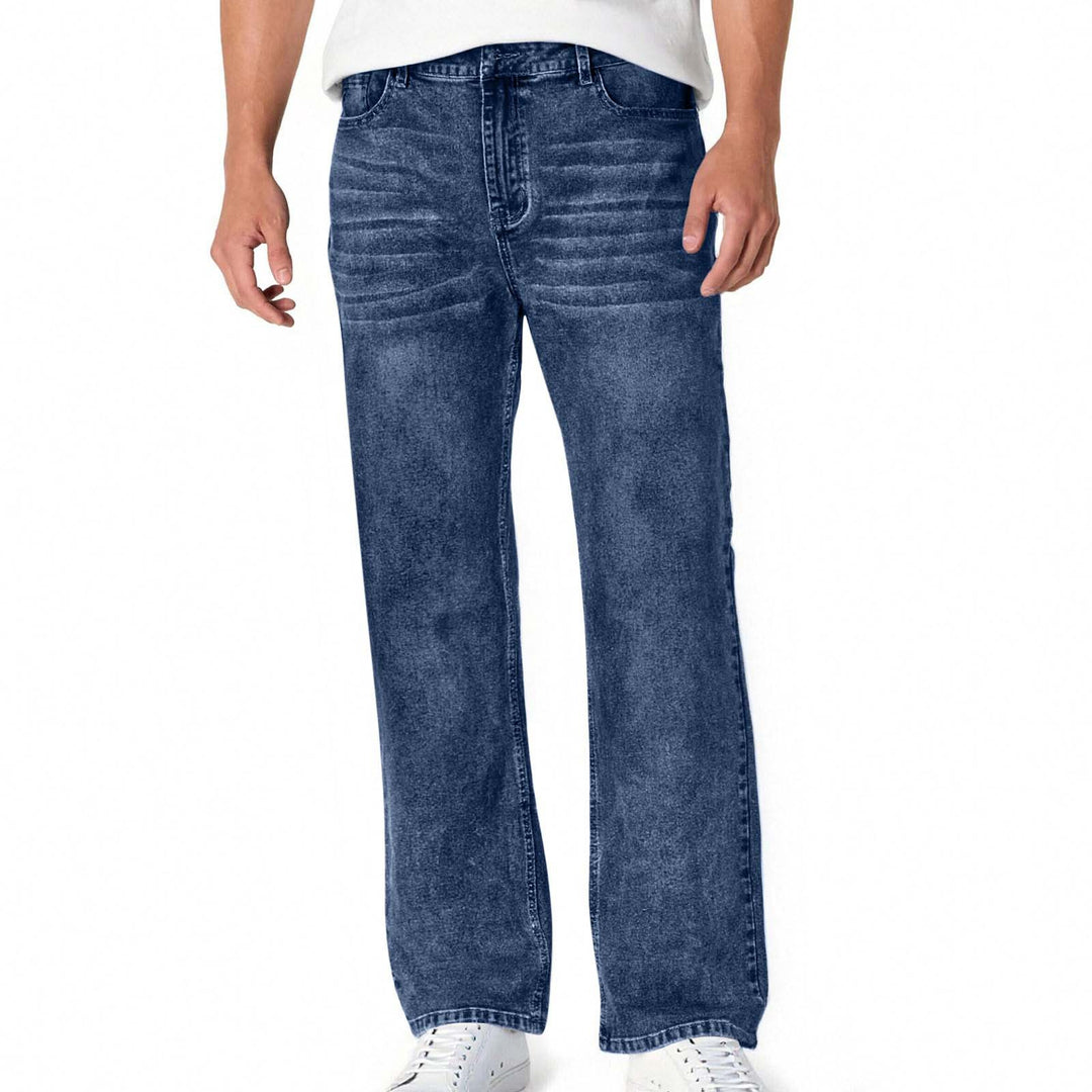 Herren lässige Bootcut Jeans mit modernen Waschungen EB