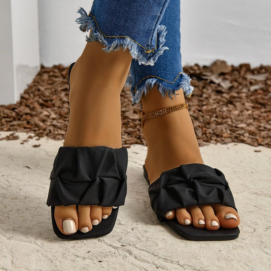 Damen Komfortable Falt-Sandalen mit stylischem Riemen EB