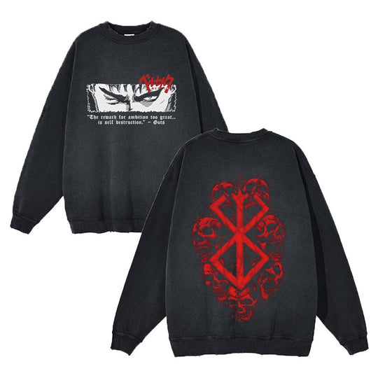 Damen Sweatshirt mit kreativem Manga-Motiv und lässigem Schnitt EB