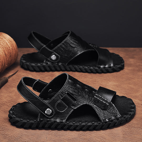 Herren Modische Sandalen mit verstellbarem Riemensystem und rutschfester Sohle EB