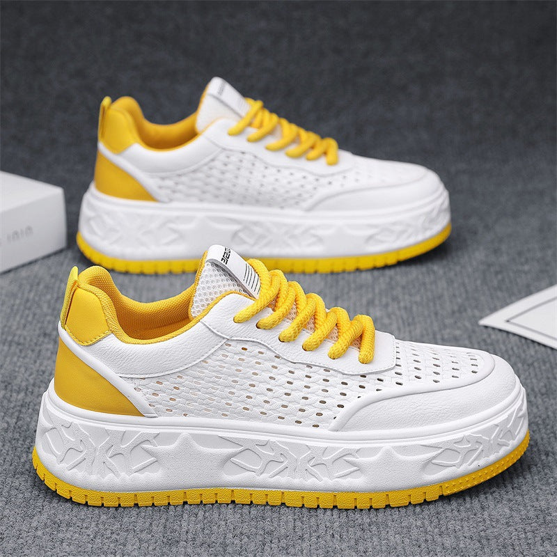 Damen Sportliche Sneakers mit atmungsaktivem Obermaterial und robuster Laufsohle EB