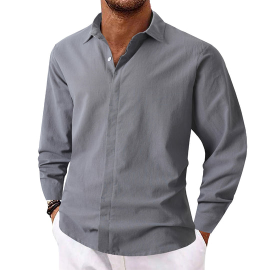 Herren Elegantes Casual-Hemd mit Slim-Fit Schnitt EB