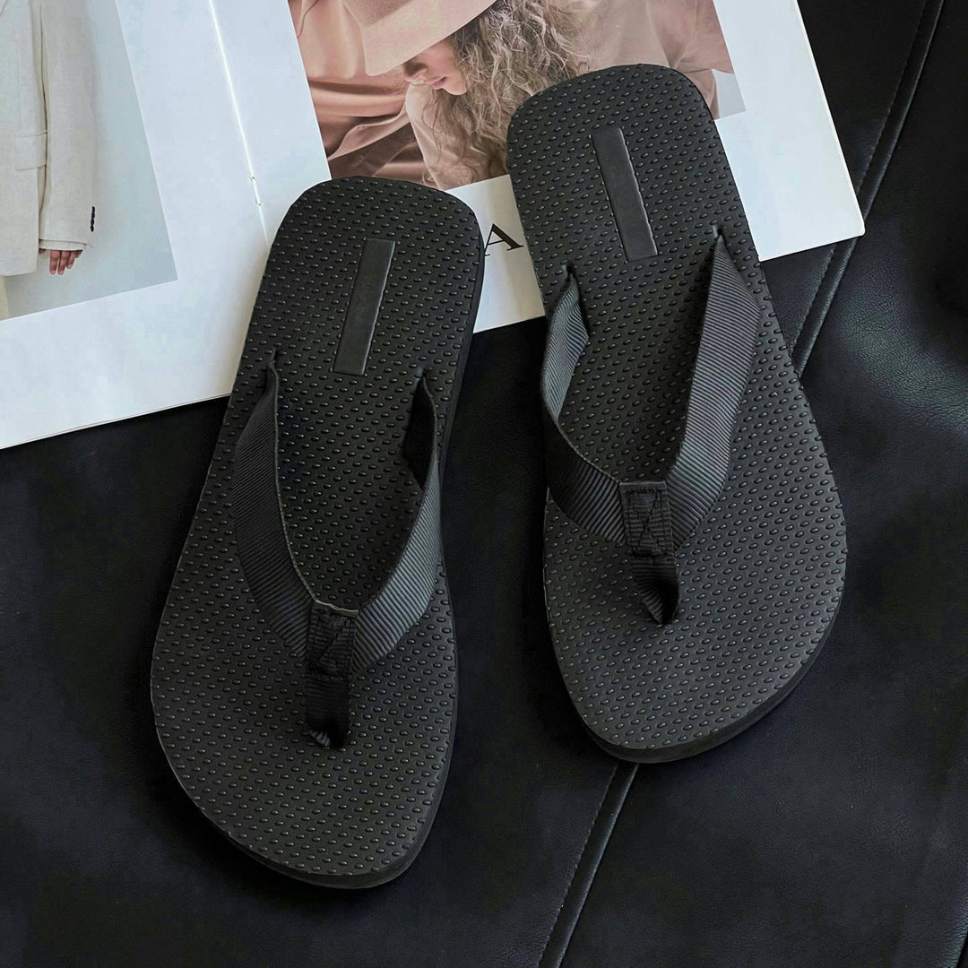 Damen Bequeme Zehentrenner-Sandalen mit rutschfester Sohle EB
