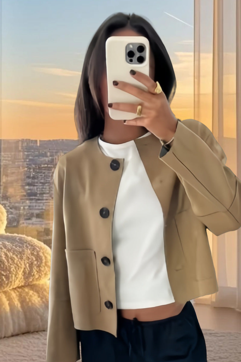 Damen moderne Jacke im minimalistischen Stil EB