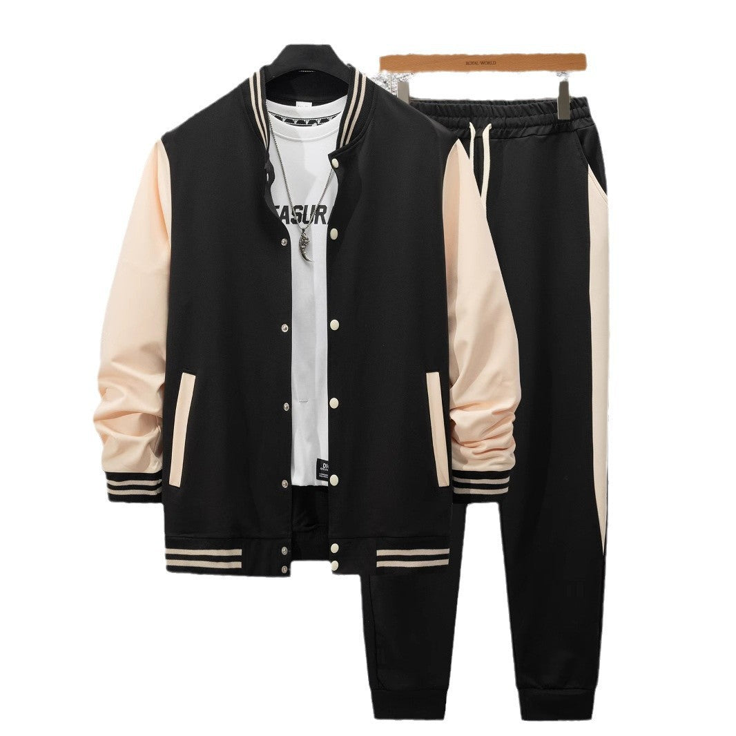 Herren Sportliches Sweat-Anzug-Set mit gestreiften Details EB
