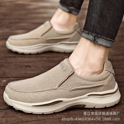 Damen Bequeme Slip-On Sneakers mit elastischem Obermaterial und rutschfester Sohle EB