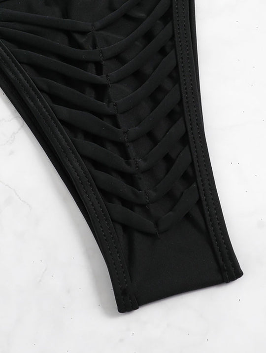 Damen Triangel-Bikini mit dekorativen Bindebändern EB