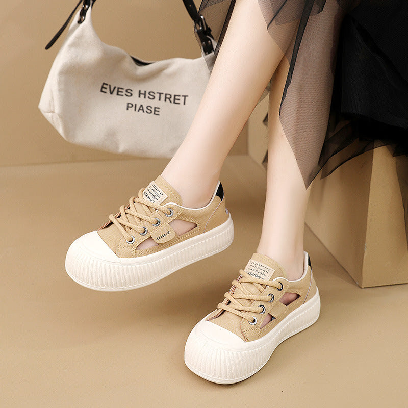 Damen modische Chunky Sneakers mit atmungsaktiver Mesh-Oberfläche und rutschfester Sohle EB