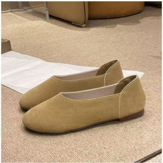 Damen elegante Slipper aus weichem Veloursleder EB