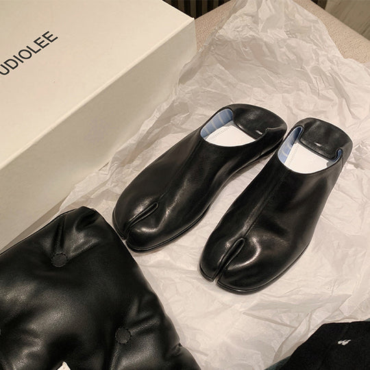 Damen modische Slipper mit glänzender Oberfläche und bequemem Schnitt EB