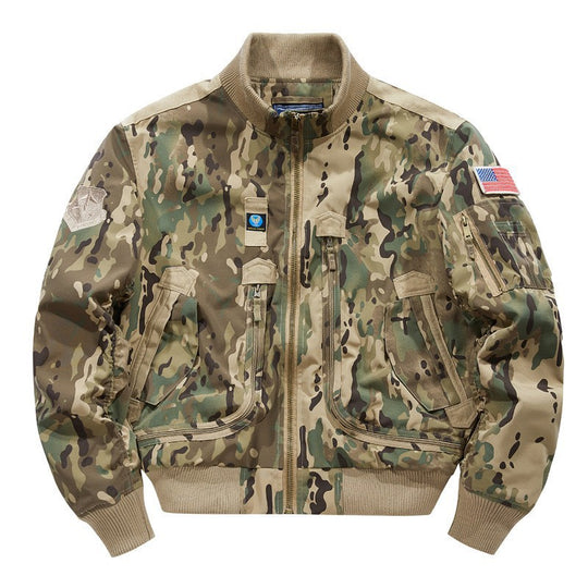 Herren stylische Bomberjacke mit vielseitigen Taschen EB
