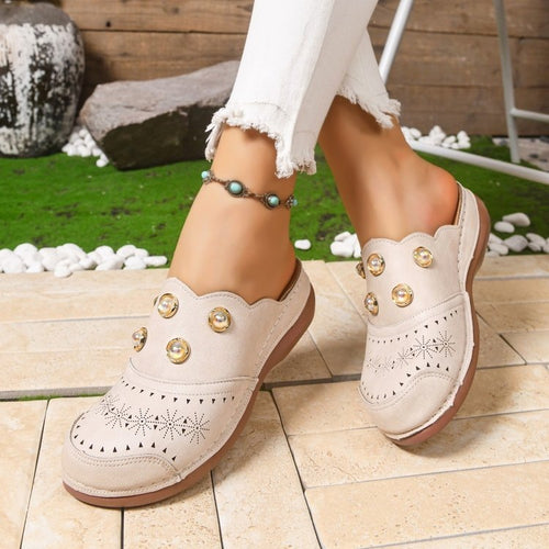 Damen modische und bequeme Clogs mit Blumendesign EB