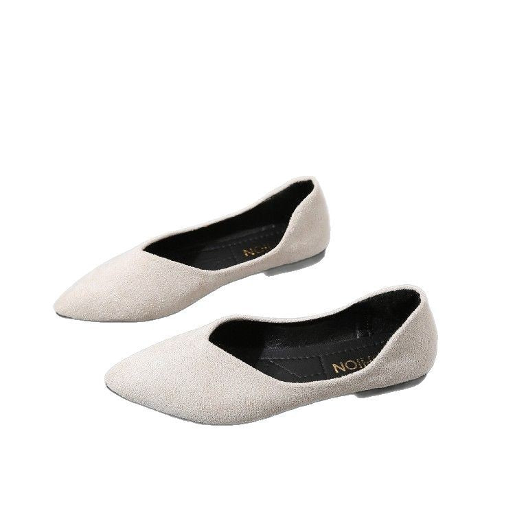 Damen  spitze Ballerina aus Microvelours mit gepolstertem Komfortfußbett EB