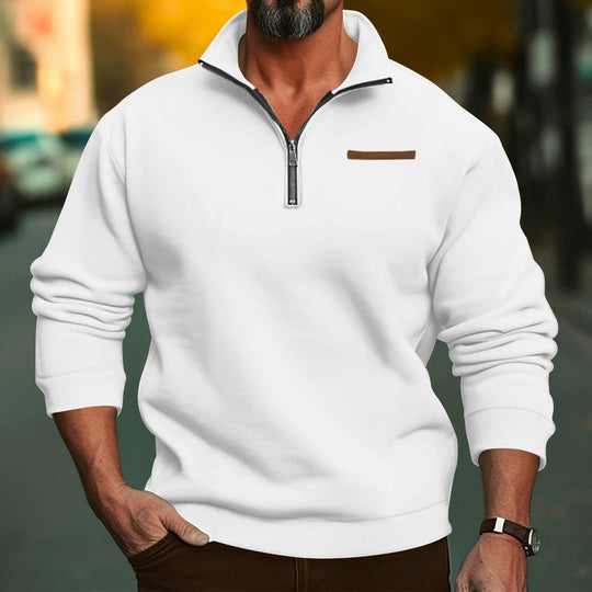 Herren Kapuzenpullover mit halbem Reißverschluss und komfortabler Passform EB