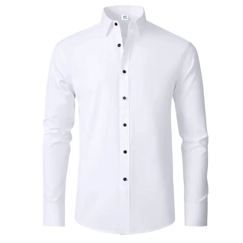Herren Langarmhemd mit elegantem Schnitt und stilvollen Knopfdetails EB