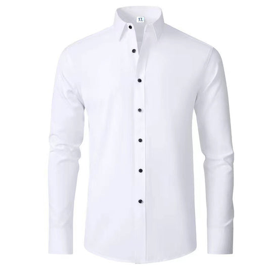 Herren Langarmhemd mit elegantem Schnitt und stilvollen Knopfdetails EB