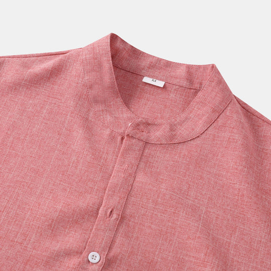 Herren Kurzarmhemd mit modischem Henley-Ausschnitt EB