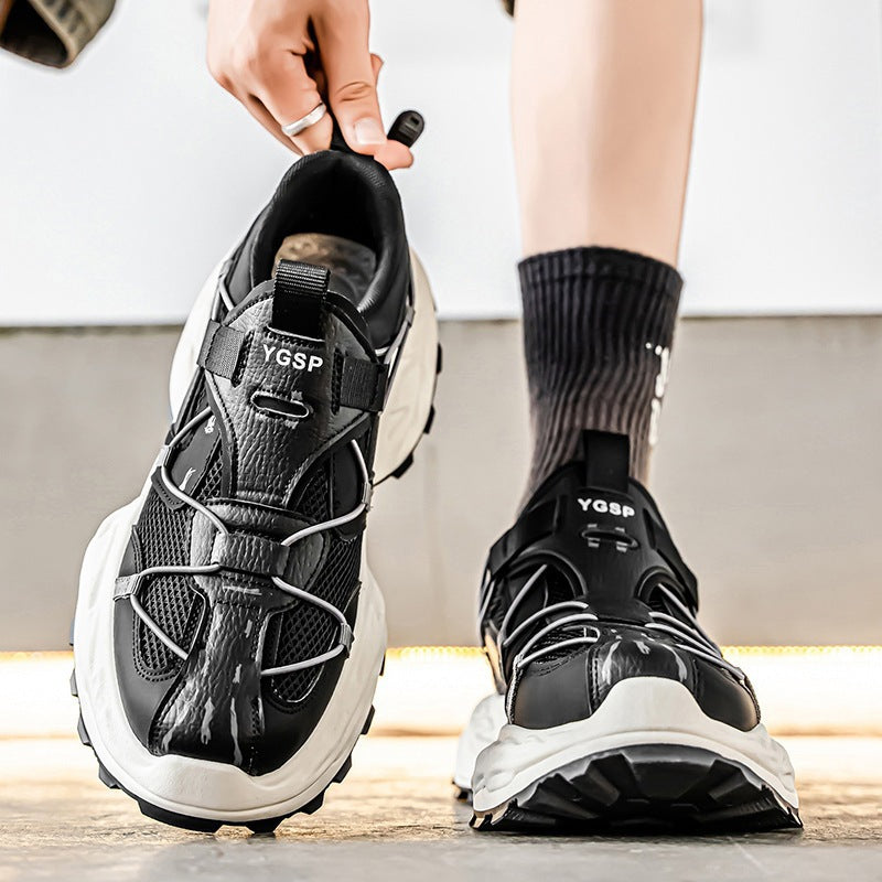 Damen Sportliche Sneakers mit atmungsaktiver Netzstruktur und stoßdämpfender Sohle EB