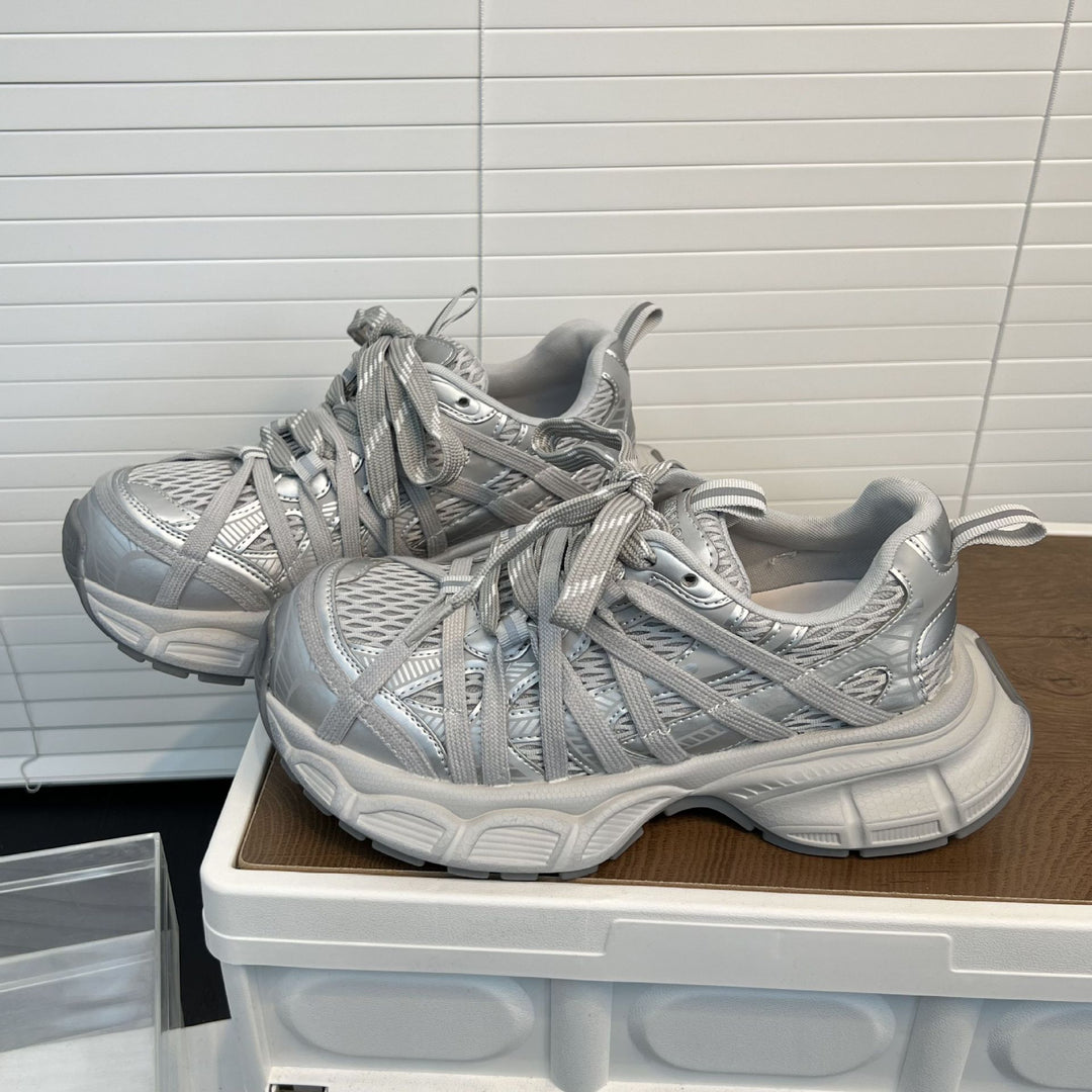 Damen Sportliche Lauf-Schuhe mit atmungsaktivem Mesh-Obermaterial und dämpfender Sohle EB