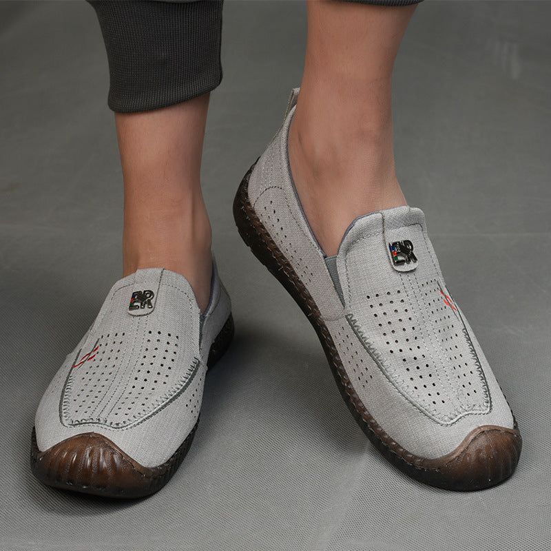 Damen Atmungsaktive Slip-On Freizeitschuhe mit rutschfester Sohle EB