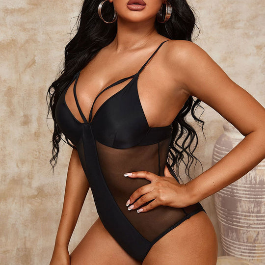 Damen Cut-Out Einteiler Badeanzug EB