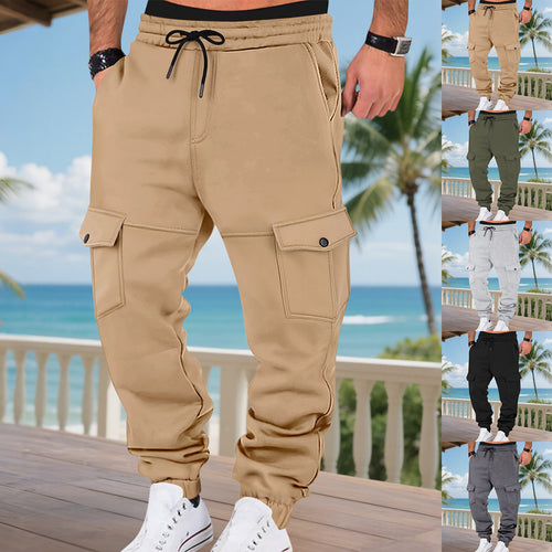 Herren Cargo-Jogginghose mit seitlichen Taschen und elastischem Bund EB