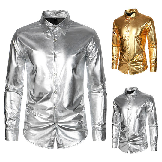 Herren Metallic Hemd EB