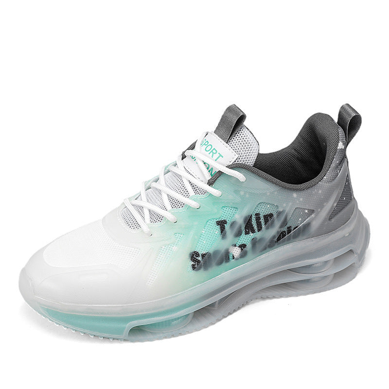 Unisex futuristische luftgepolsterte Sneaker mit transparentem TPU‑Obermaterial und sichtbarer Hohlkern‑Plateausohle EB