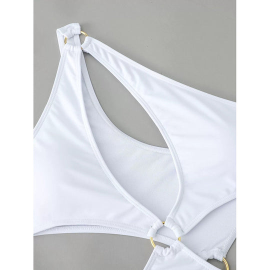 Damen Cut-Out Badeanzug mit modischem Ringdetail und figurformendem Schnitt EB
