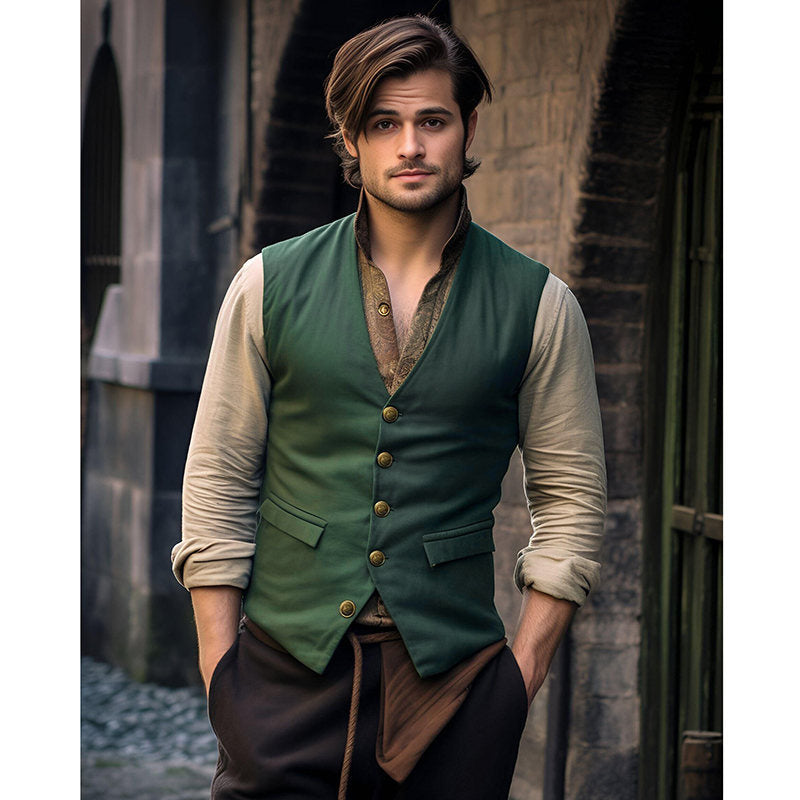 Herren elegante Anzugweste mit feinen Details und praktischen Taschen EB
