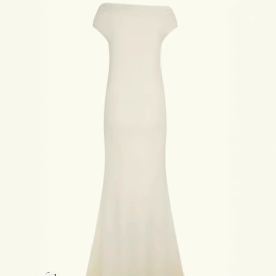 Damen Elegantes Off-Shoulder-Maxi-Kleid im luxuriösen Schnitt EB