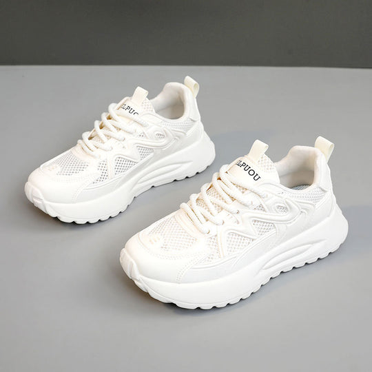 Damen Sportliche Sneakers mit atmungsaktiver Mesh-Struktur und gepolsterter Sohle EB
