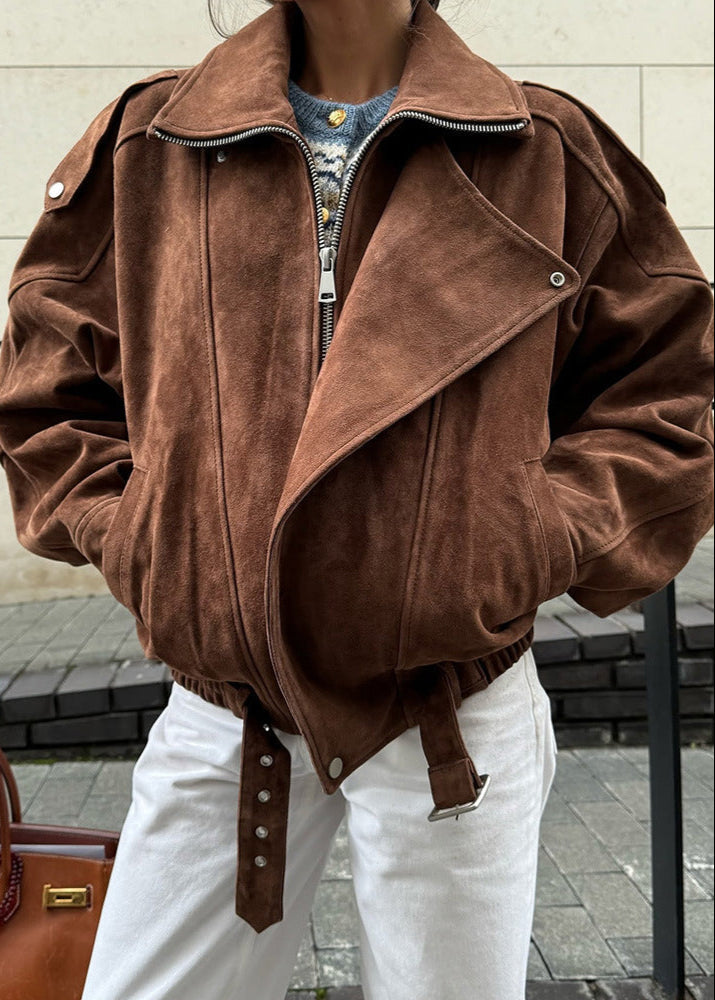 EB | Wildleder Moto Bomberjacke
