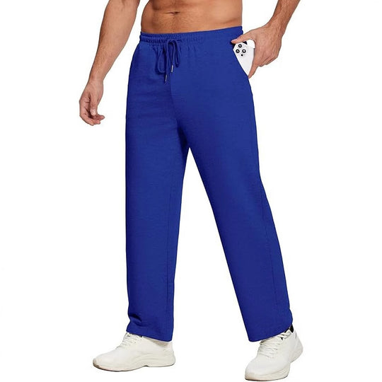 Herren nan locker fallende Loungehose aus softem Jersey mit Kordelzug, elastischem Bund und geradem Bein EB