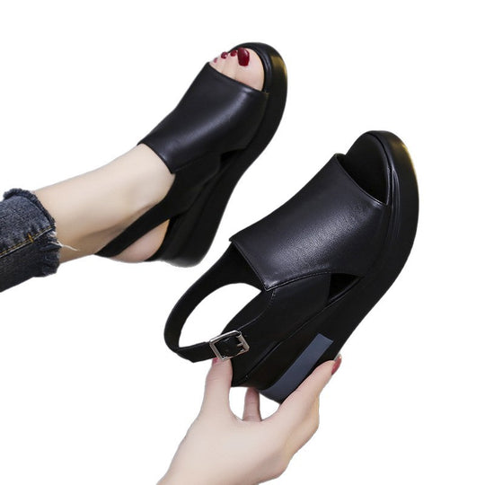 Damen Komfortable und elegante Keil-Sandalen EB