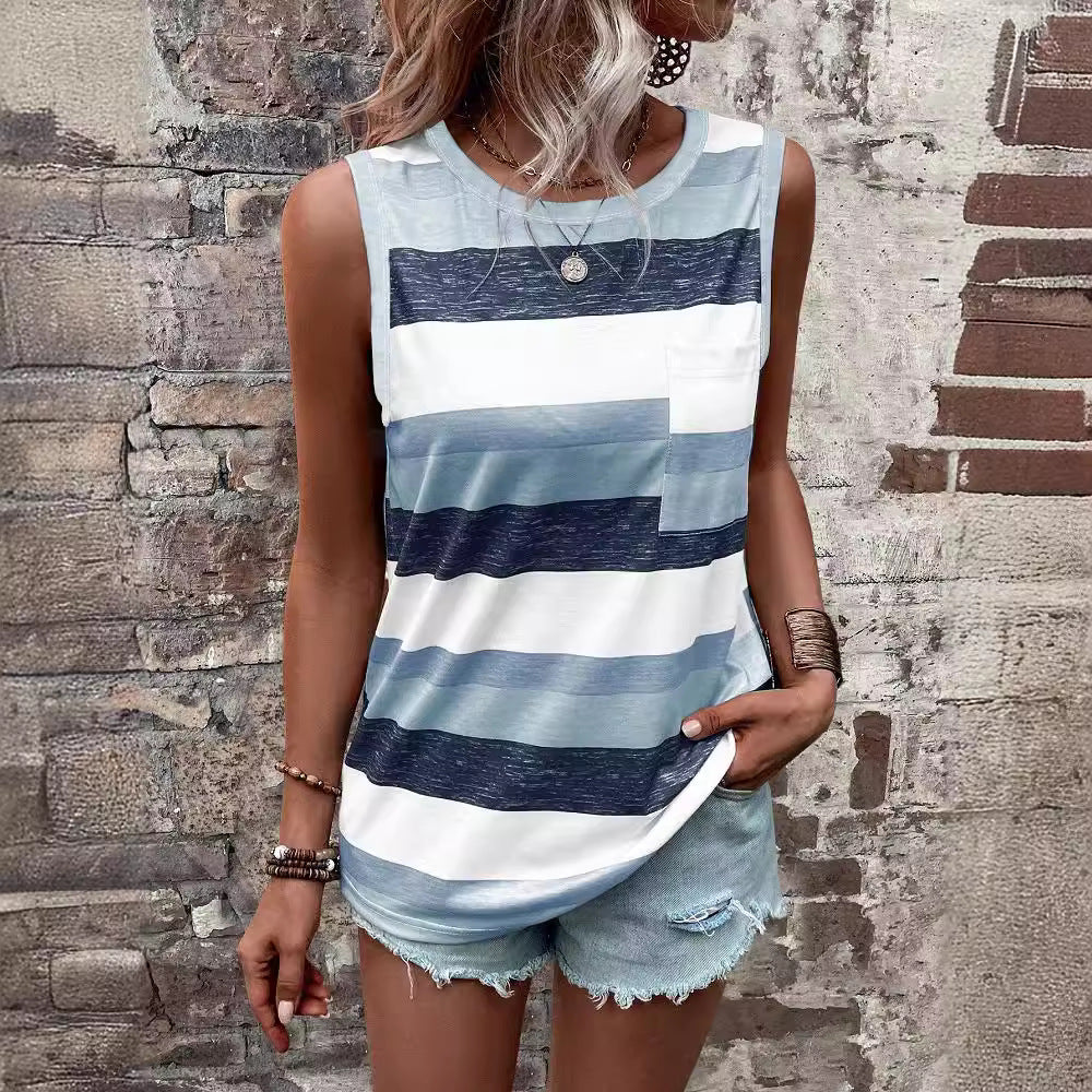 Damen Gestreiftes Freizeittop EB