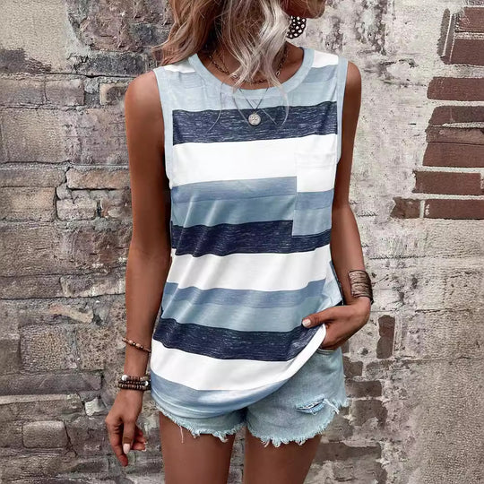 Damen Gestreiftes Freizeittop EB
